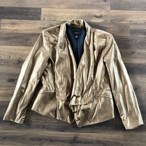 Style & Co Metallic Gold Blazer